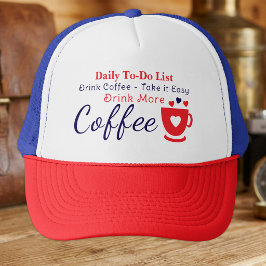 Boné Amante de café relaxa vermelho