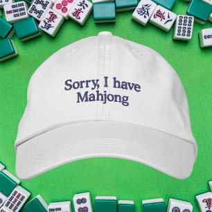 Boné Amante de Mahjong / Desculpe, Tenho Mahjong Engraç