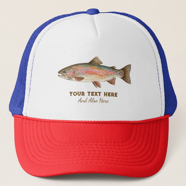 Boné Amante Personalizado da Pesca – Design de Pesca de (Frente)