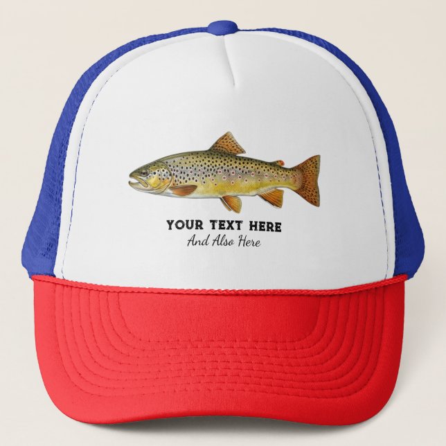 Boné Amante Personalizado da Pesca – Design de Pesca de (Frente)