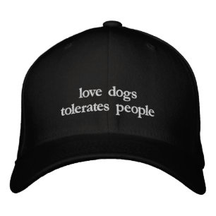 Boné Amantes de Cães Toleram Pessoas Presente Divertido