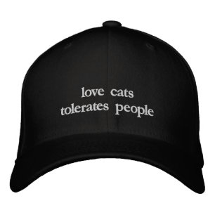 Boné Amantes de Gatos Toleram Pessoas Amantes de Gatos