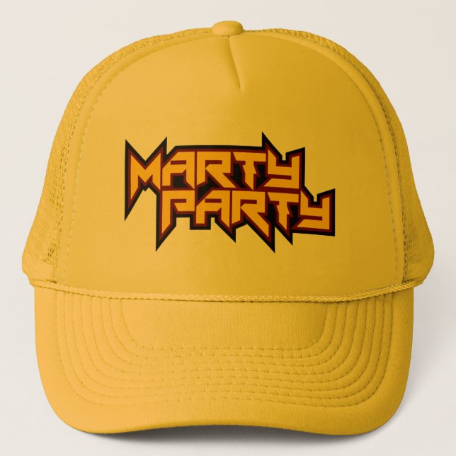 Boné amarelo 3 do camionista de MARTyPARTy (Frente)