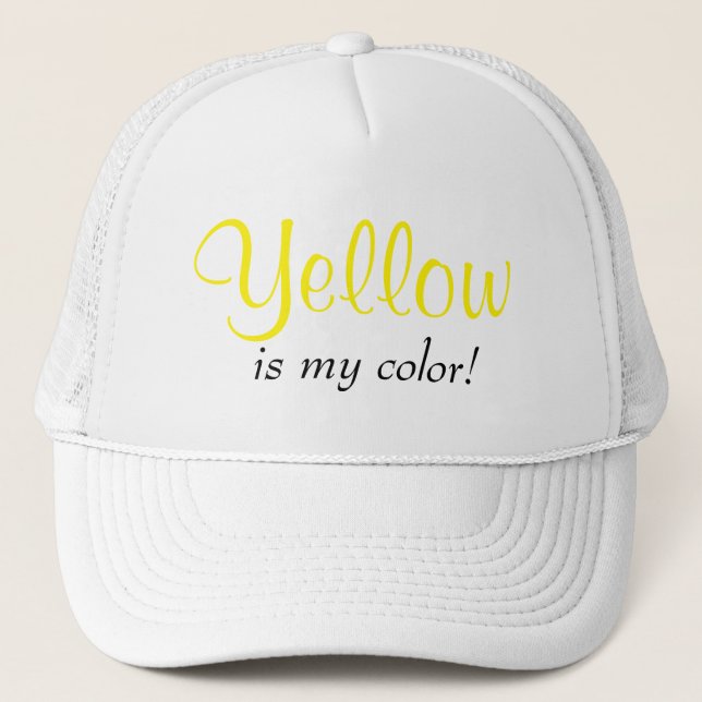 Boné Amarelo é a minha cor Citação Fofa  (Frente)