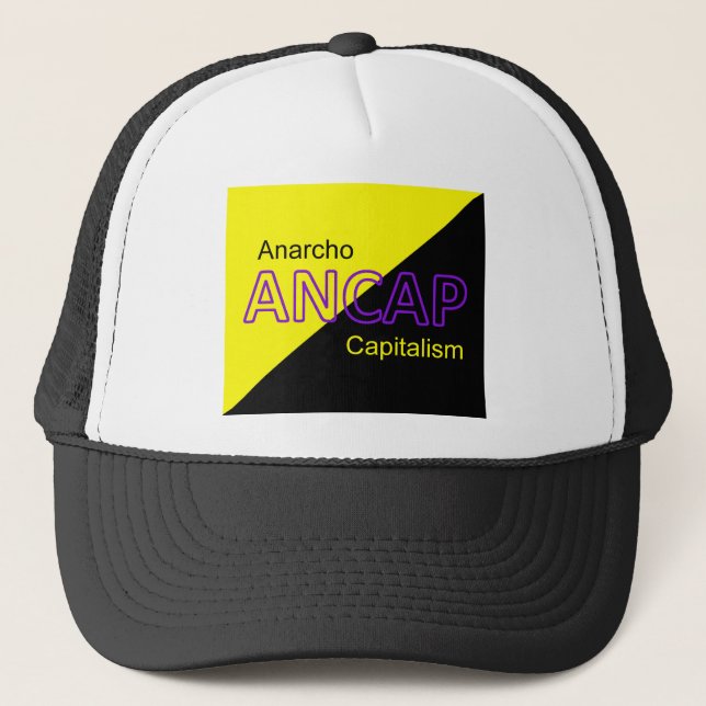 Boné Amarelo e bandeira negra de ANCAP (Frente)