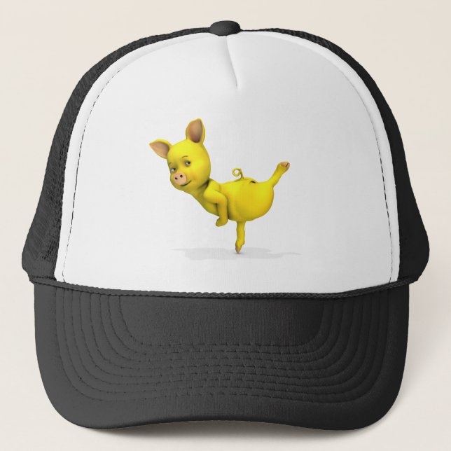Boné Amarelo Pig Árabe (Frente)