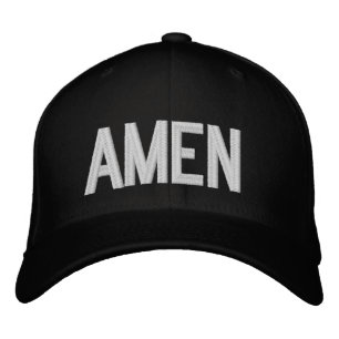 Boné AMEN Texto Simples e Negrito Fé Cristã 3