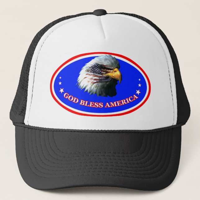 Boné AMÉRICA deus abençoe US FLAG BALD EAGLE (Frente)