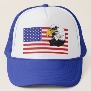 Boné American Flag and Bald Eagle