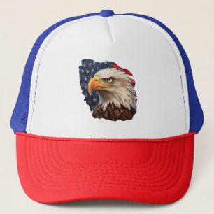 Boné American Flag Bald Eagle