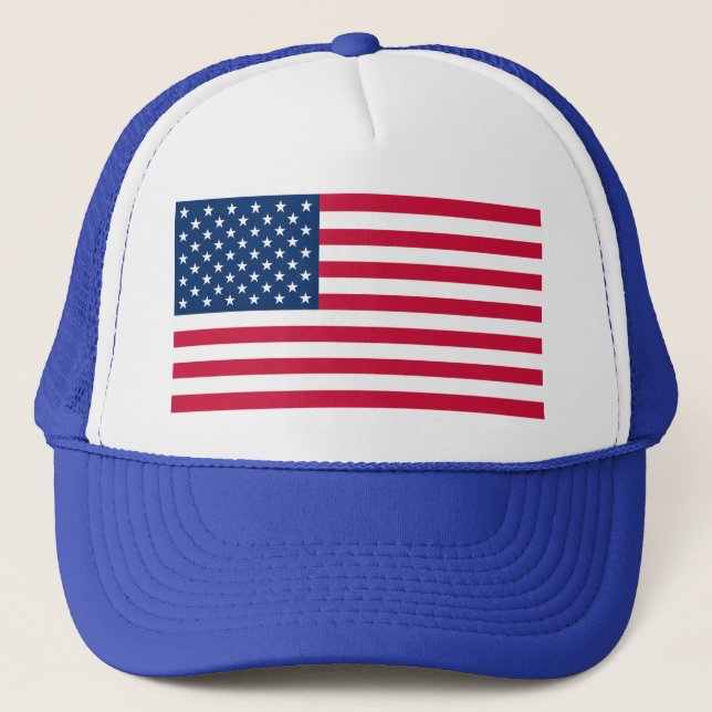 Boné American Flag Trucker Hat EUA (Frente)