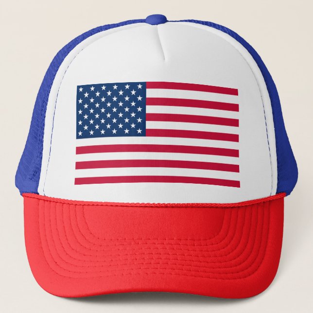 Boné American Flag Trucker Hat United States of America (Frente)