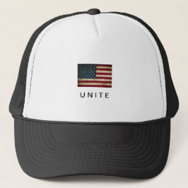 Boné American Flag Unity Message Hat
