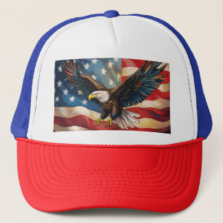 Boné American Flag with Bald Eagle