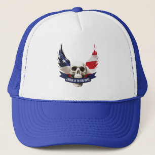 Boné Americano até os Ossos Caveira