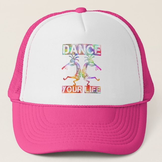 Boné Americanos nativos Kokopelli - Dance a sua vida 3 (Frente)