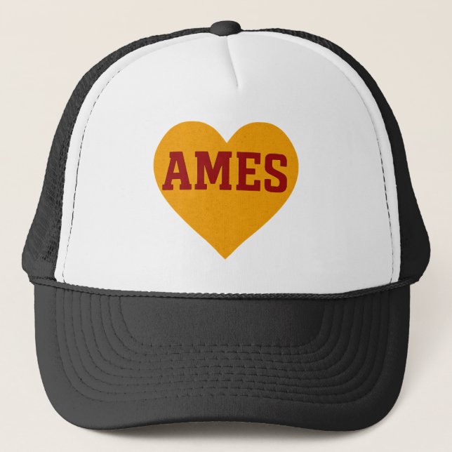 Boné Ames Iowa Heart Design | Cidade do Dourado e do Re (Frente)