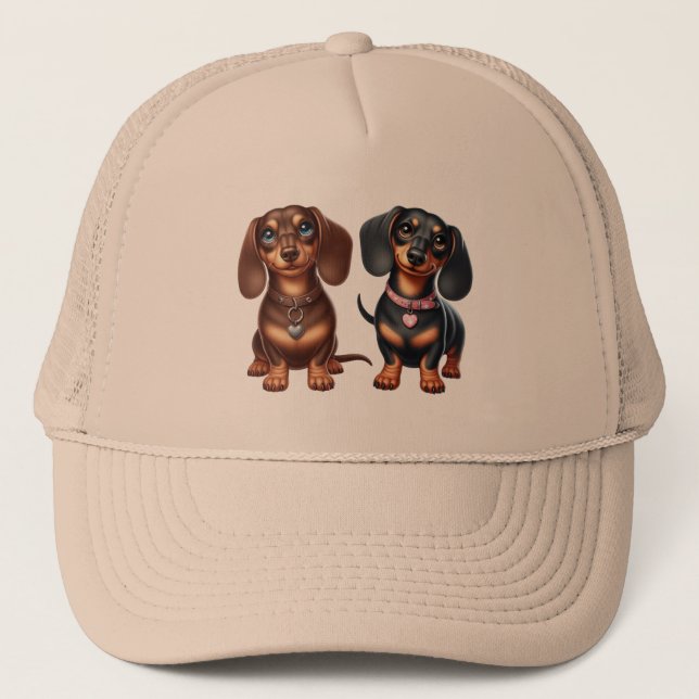 Boné Amigos bonitos de dachshund (Frente)