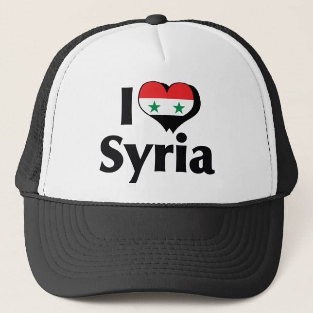 Boné Amo a bandeira da Síria (Frente)