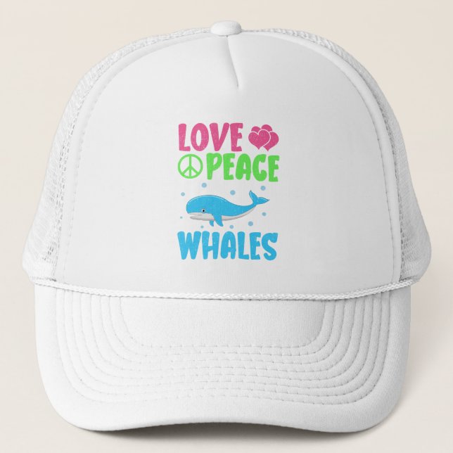 Boné Amor, Baleias de Paz, Animais do Mar Cinto (Frente)