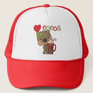 Boné Amor do cacau do urso da menina