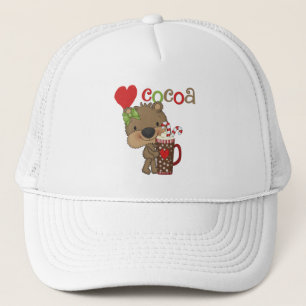 Boné Amor do cacau do urso da menina
