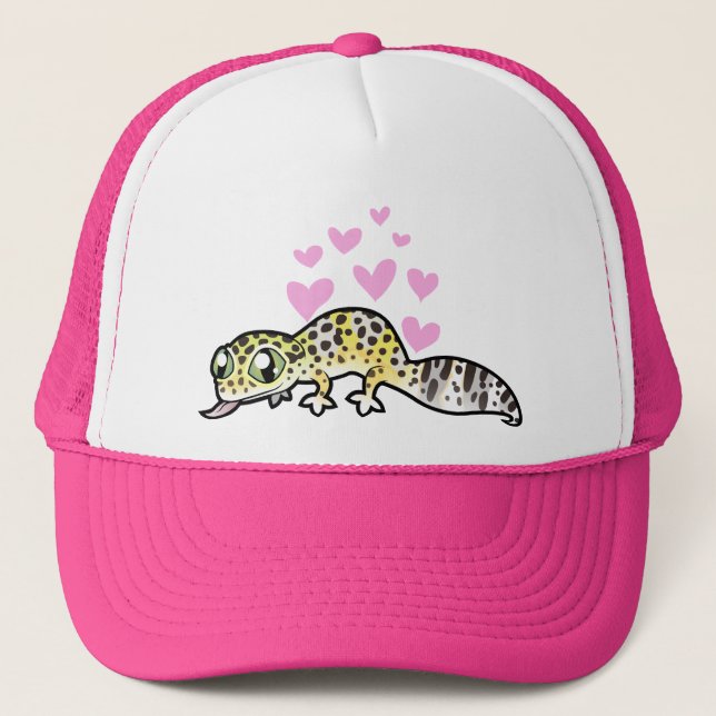 Boné Amor do geco do leopardo (Frente)