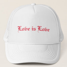 Boné Amor é amor, velha tipografia inglesa legal