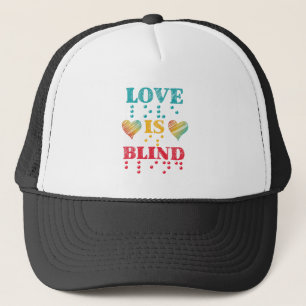 Boné Amor é Cego Corações em Braille