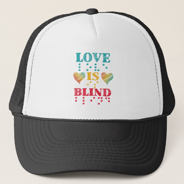 Boné Amor é Cego Corações em Braille (Frente)