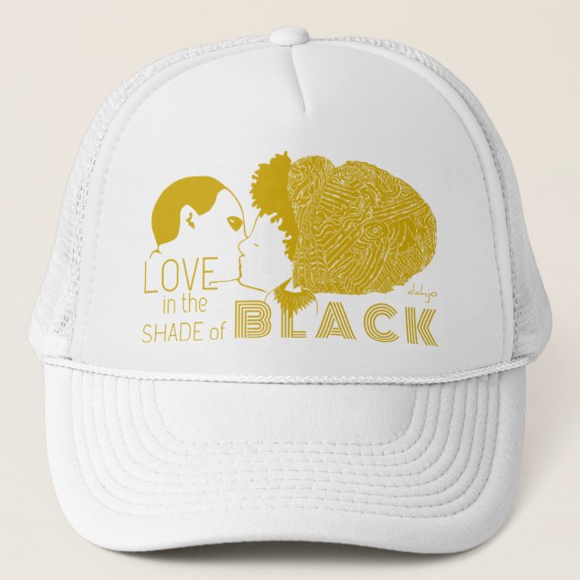 Boné AMOR PRETO em DOURADO (Frente)