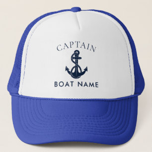 Boné Ancoradouro de Capitão Náutico Personalizado