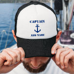 Boné Ancoragem Azul Capitão Adicionar Nome ou Nome do B<br><div class="desc">Marinho Blue Anchor Capitão Adicionar Nome ou Nome do Barco</div>