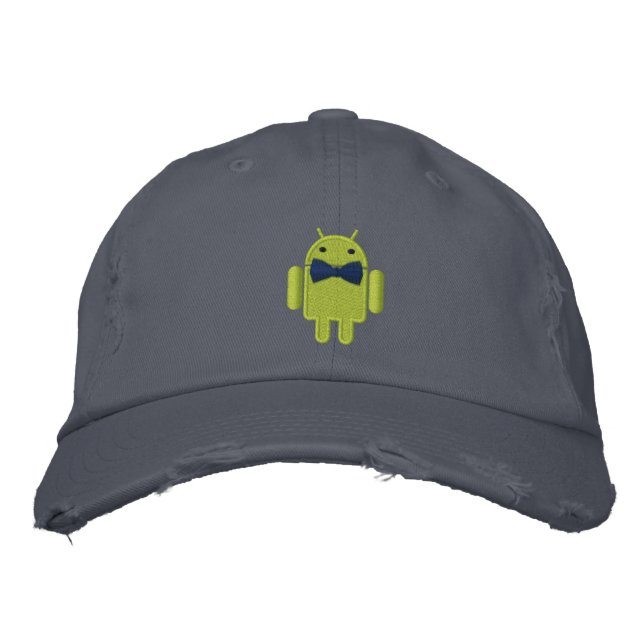 Boné Android Robot Formal Gala Bowtie Embroiderado (Frente)