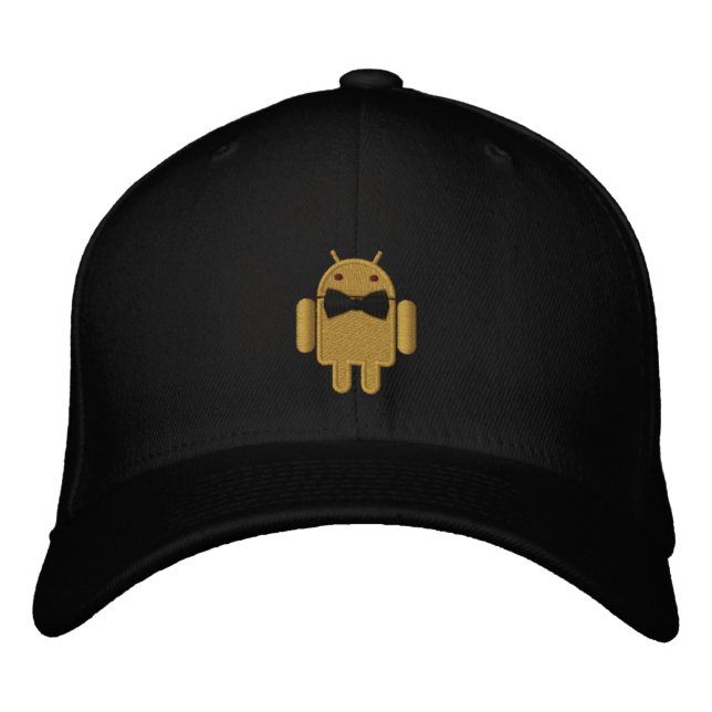 Boné Android Robot Formal Gala Bowtie Embroiderado (Frente)