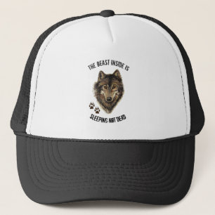Boné Animal de lobo de citação inspiracional ou motivac
