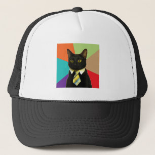 Boné Animal Meme do conselho do gato do negócio