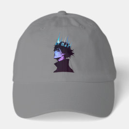 Boné Anime King Gothic Male Portrait with Blue Crown