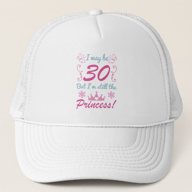 Boné aniversário de 30 anos para Princesa (Frente)