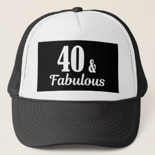 Boné aniversário de 40 anos 40 e fabuloso