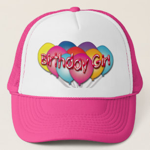 Boné Aniversário Garota Balões Hábitos
