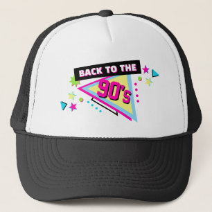 Boné Aniversário Retro Colorido de Neon de Volta aos An