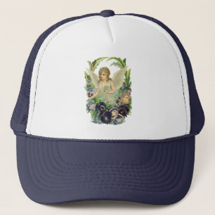 Boné Anjo da Páscoa Vitoriano com Flores de Amor-Perfei