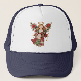 Boné Anjo de Natal com Estrelas Douradas