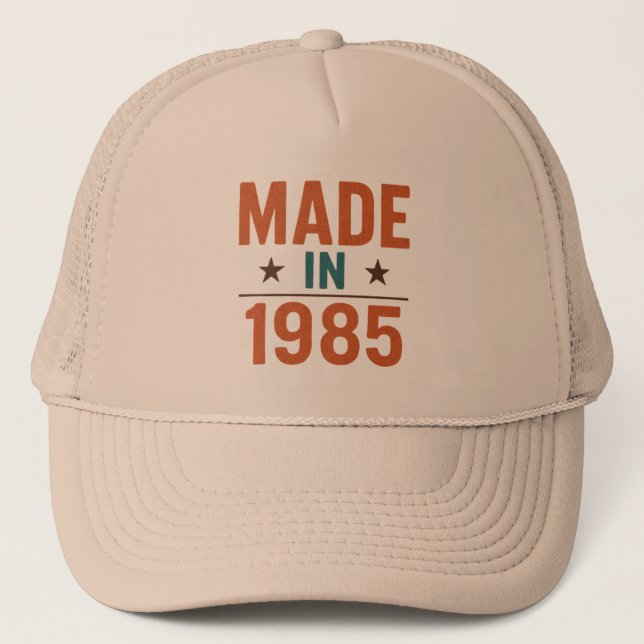 Boné Ano Vintage 1985 Cap – Estilo Clássico Retrô (Frente)