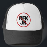 Boné Anti RFK Jr. Votam Contra Robert F. Kennedy<br><div class="desc">Democratas unem-se contra o RFK Jr. Este candidato político para as eleições presidenciais de 2024 não demonstra valores partidários democráticos. Uma greve vermelha e um círculo em torno do nome de Robert F. Kennedy Jr. com um chapéu político.</div>