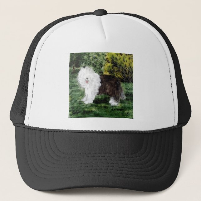 Boné Antiga pintura de Sheepdog Inglês (Frente)