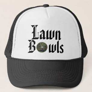 Boné Antigo Design de texto Inglês do Lawn Bowls,