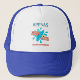 Boné "Apenas água pro porco" citação de porco