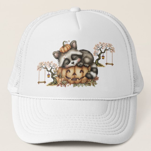 Boné Apenas por aqui, Racoon Sonolento (Frente)